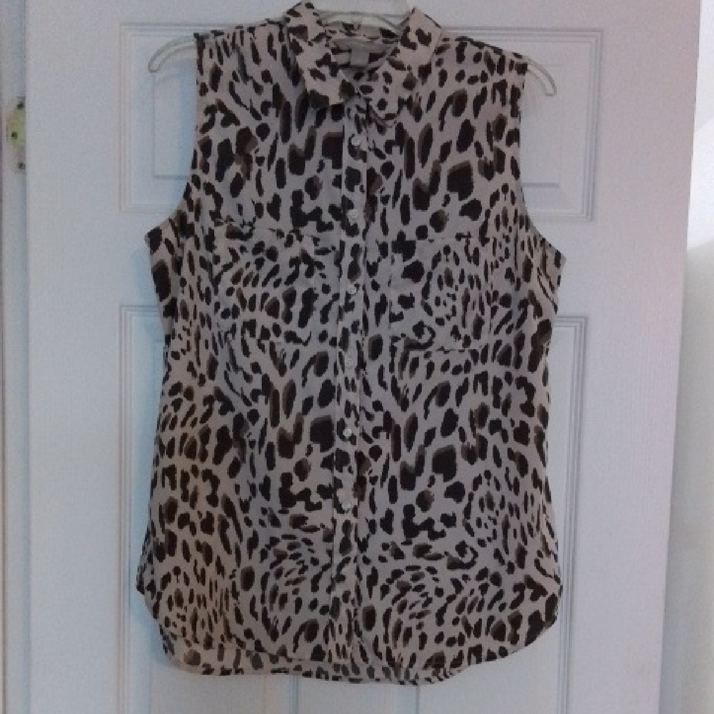Banana Republic Leopard Print Sleeveless Women's Top